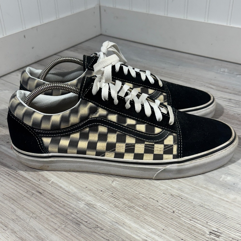 Vans Off The Wall‎ Old Skool Blur Black/White Checkerboard Skater M 11.5
